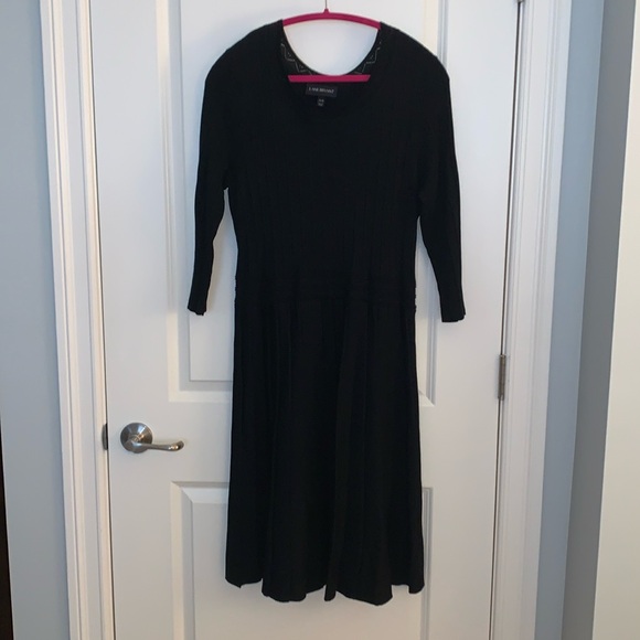Lane Bryant Pleated Fit & Flare Sweater Dress - 14/16 - Picture 2 of 5